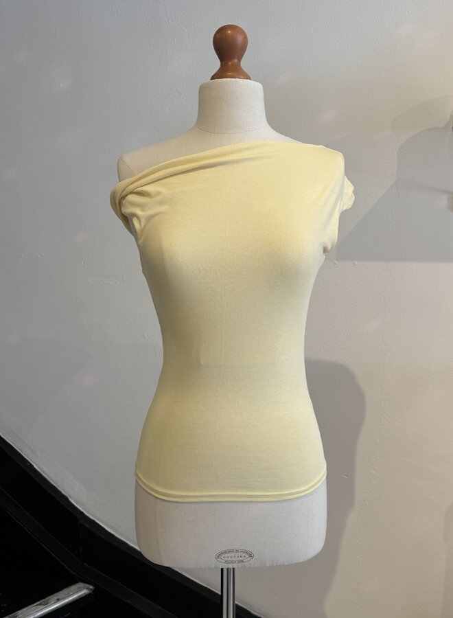 Off Shoulder Viscose Top - Jaune