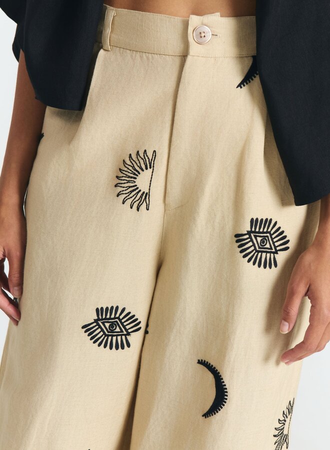 SUITE13LAB - Randa Pants Embroidery - Ecru