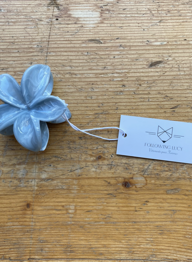 Flower Hair Clip - Blue