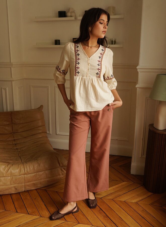 Chemise Embroidery Louise - Ecru