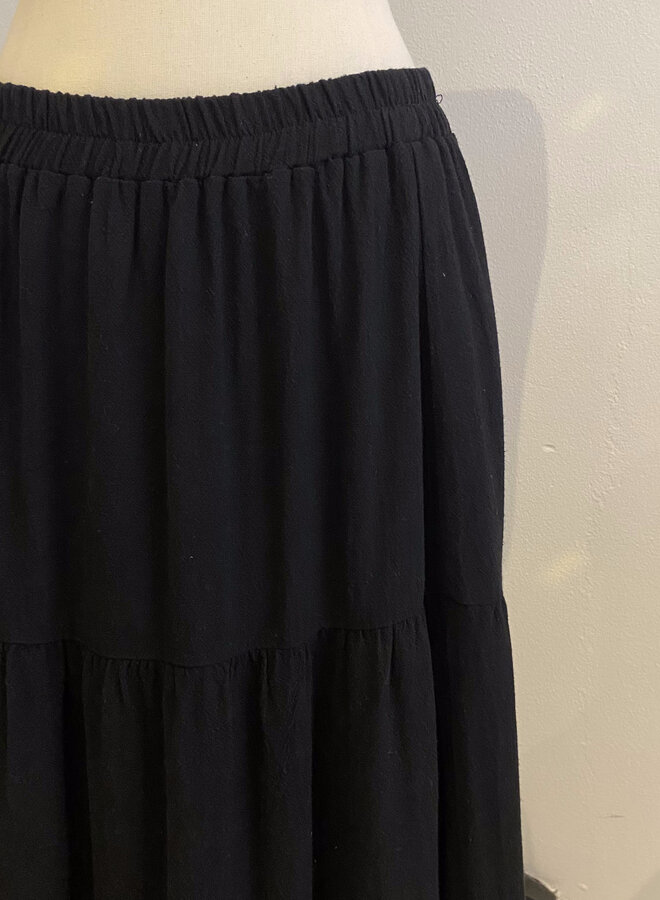 Maxi Jupe Linen - Noir