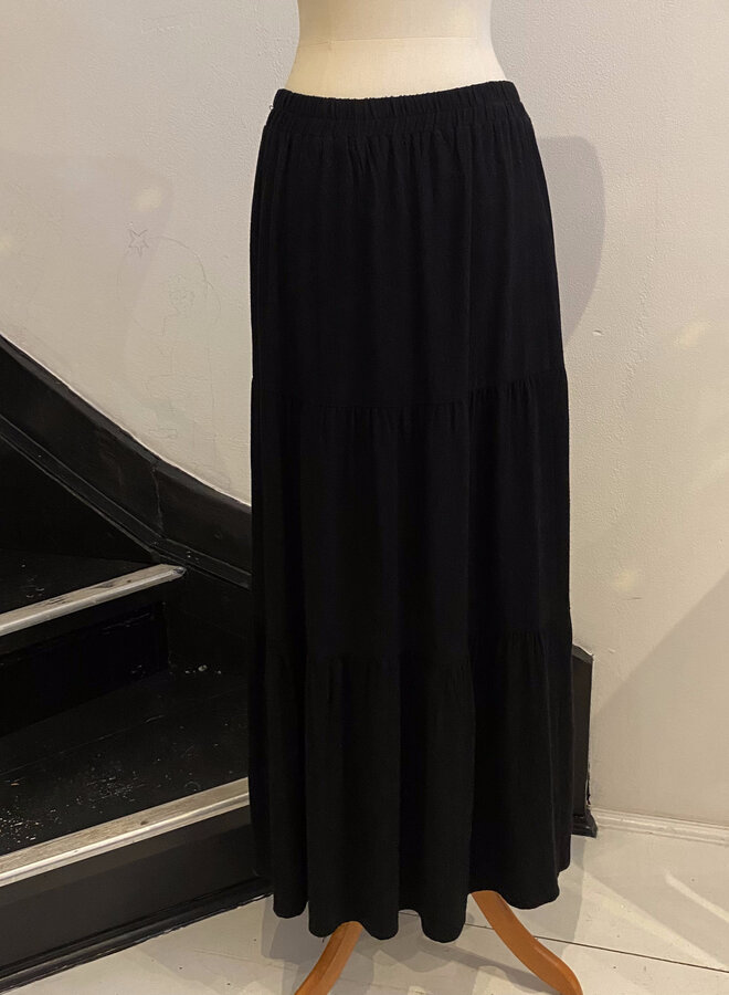 Maxi Jupe Linen - Noir