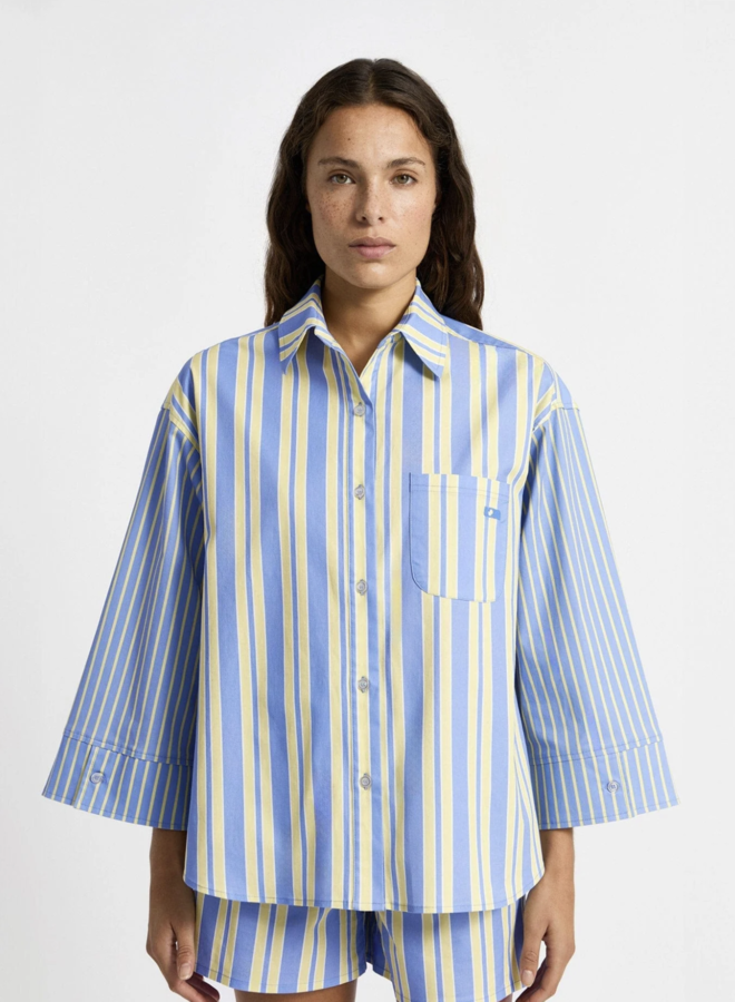 LAAGAM - Caos Poplin Shirt - Blue