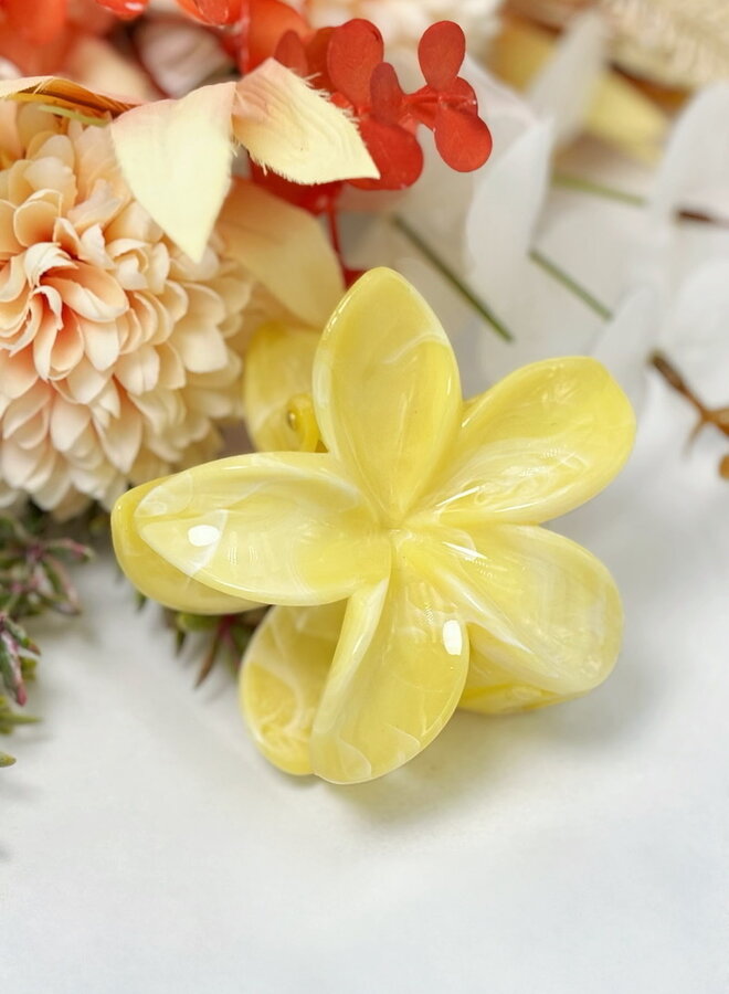 Flower Hair Clip -  Jaune Clair