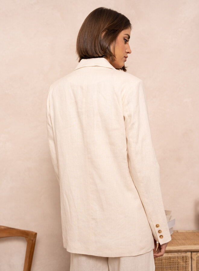 Blazer 100% Linen - Ecru