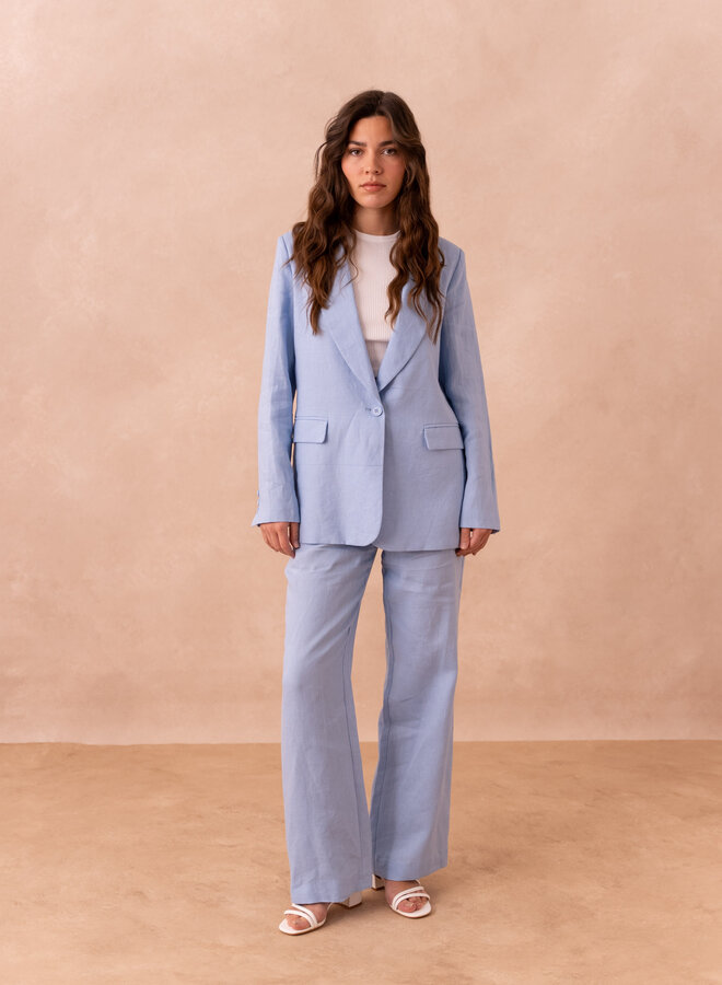 Blazer 100% Linen - Baby Blue