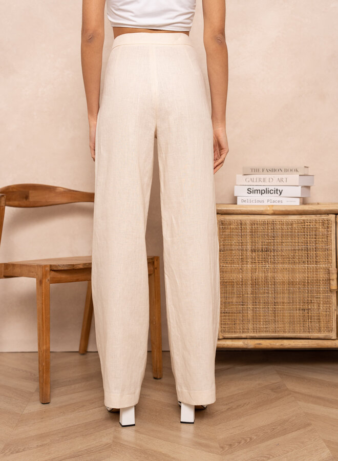 Pantalon 100% Linen - Ecru