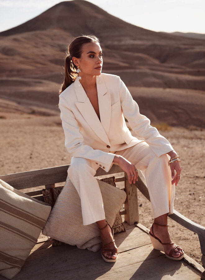 Pantalon 100% Linen - Ecru