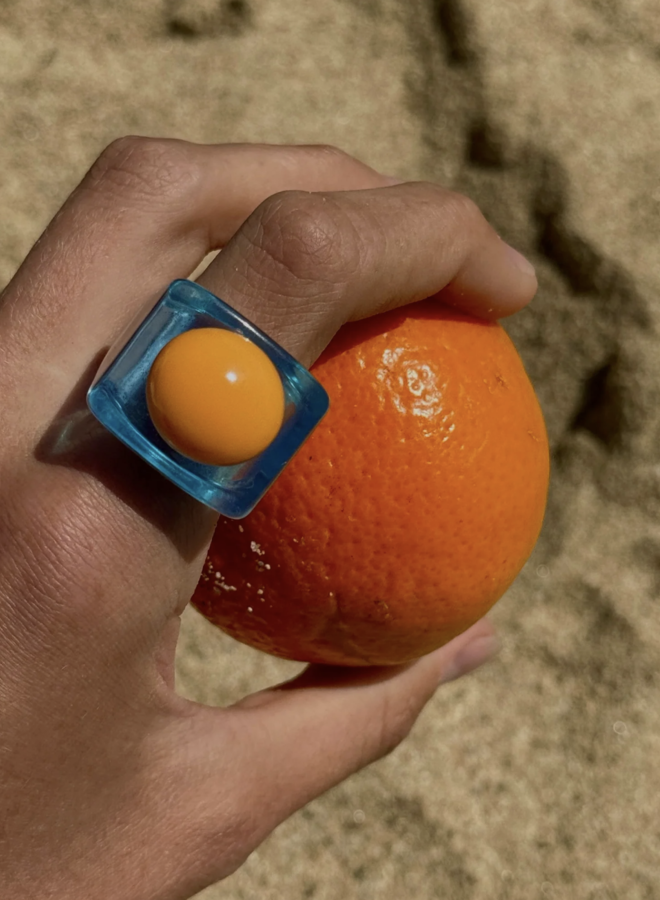 Susmie's - Peach Pop Ring - Blue