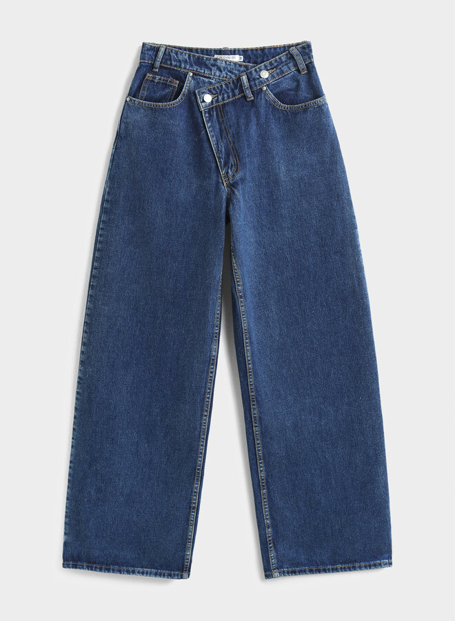 Buttoned Jeans - Dark Denim