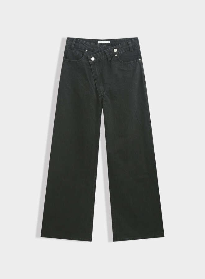 Buttoned Jeans - Black
