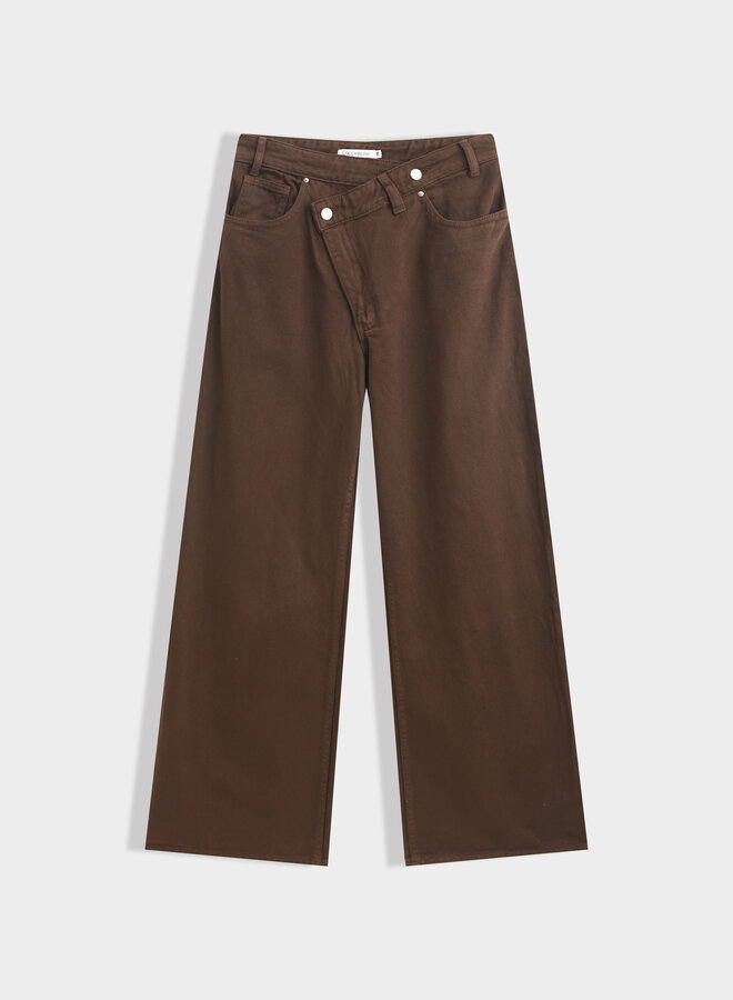 Buttoned Jeans - Brown