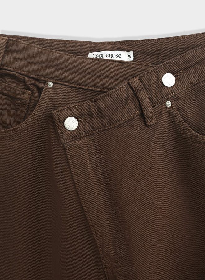 Buttoned Jeans - Brown