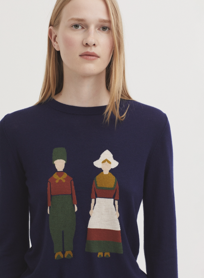 Nice Things - Dutch Couple Sweater - Navy