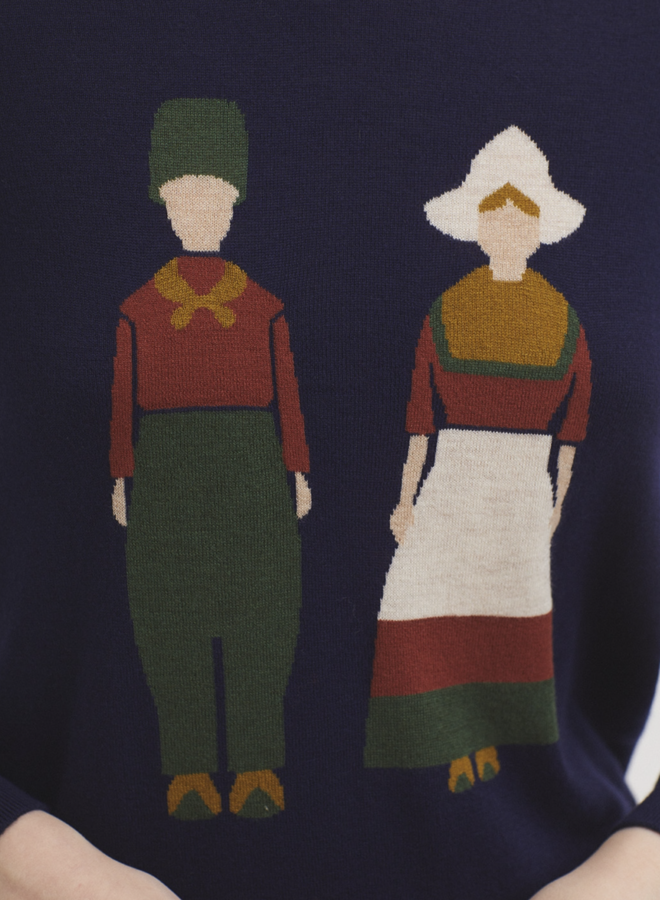 Nice Things - Dutch Couple Sweater - Navy