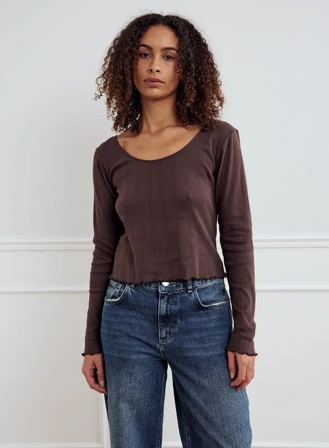 Noella - Karmia Top - Chocolate Brown