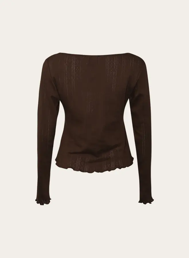 Noella - Karmia Top - Chocolate Brown