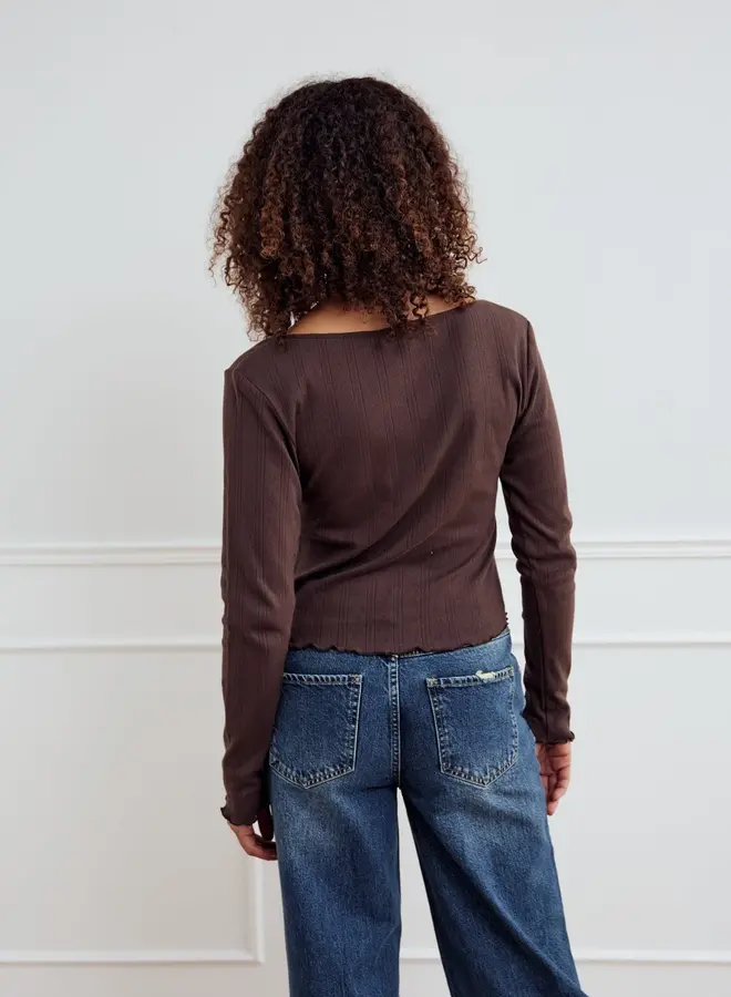 Noella - Karmia Top - Chocolate Brown