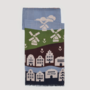 Nice Things - "Dutch Landscape" Scarf - Shiny Blue