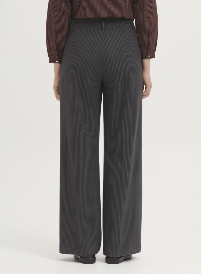 Nice Things - Pinstripe Pants - Grey