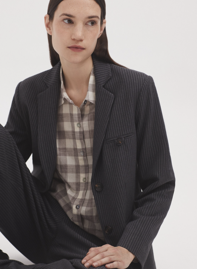 Nice Things - Pinstripe Blazer - Grey