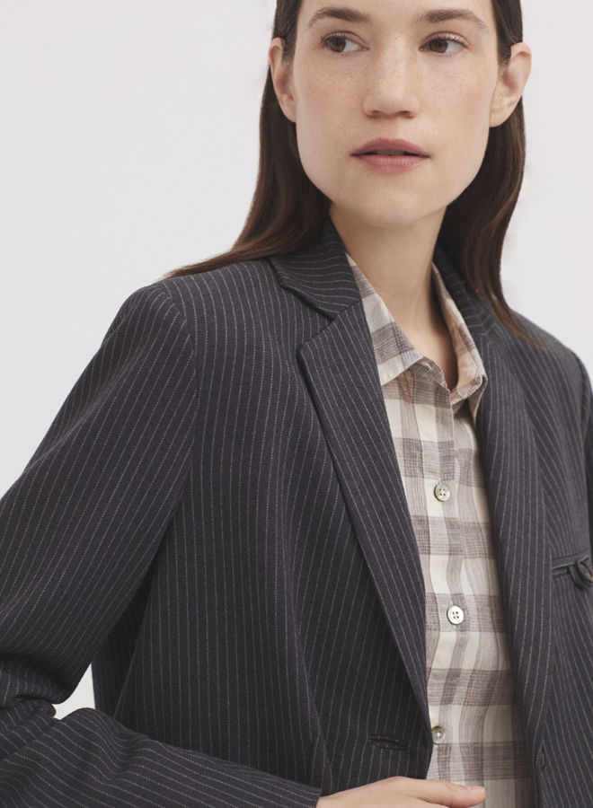 Nice Things - Pinstripe Blazer - Grey
