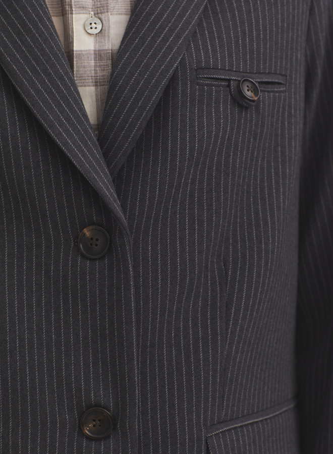 Nice Things - Pinstripe Blazer - Grey