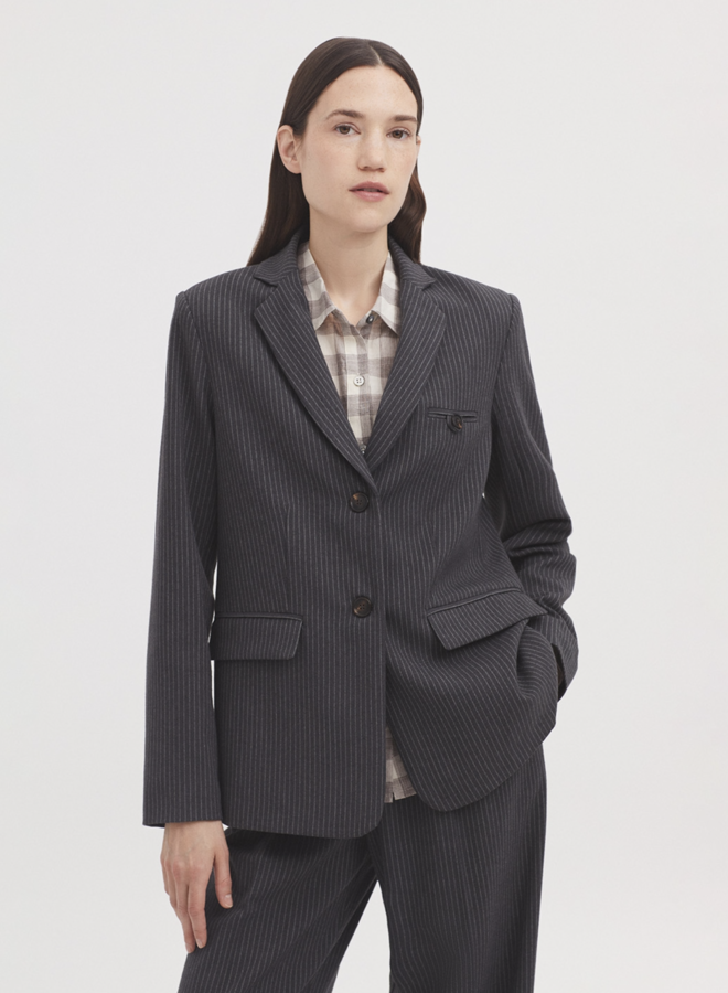 Nice Things - Pinstripe Blazer - Grey