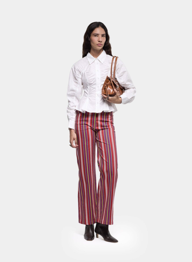 LAAGAM - Belleville Ruched Shirt - White
