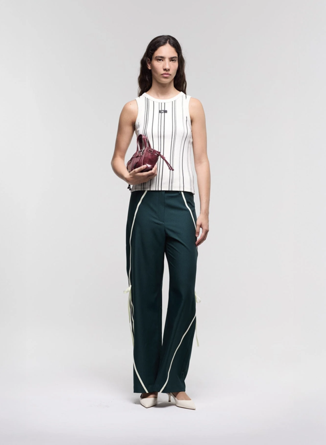 LAAGAM - Logo Tank Top Striped - Ecru