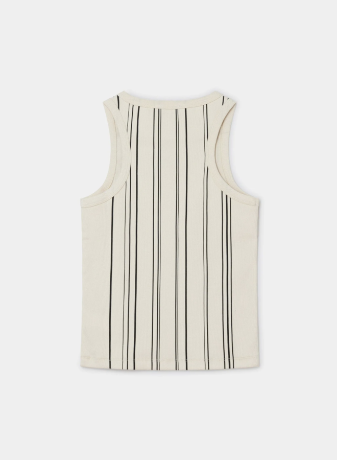 LAAGAM - Logo Tank Top Striped - Ecru
