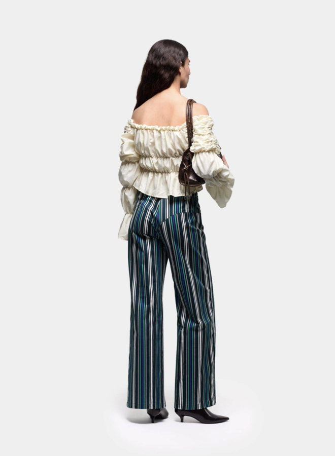 LAAGAM - Sadie Ruched Blouse - Ecru