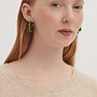 Nice Things - Flower Hoop Earring - Granit Green