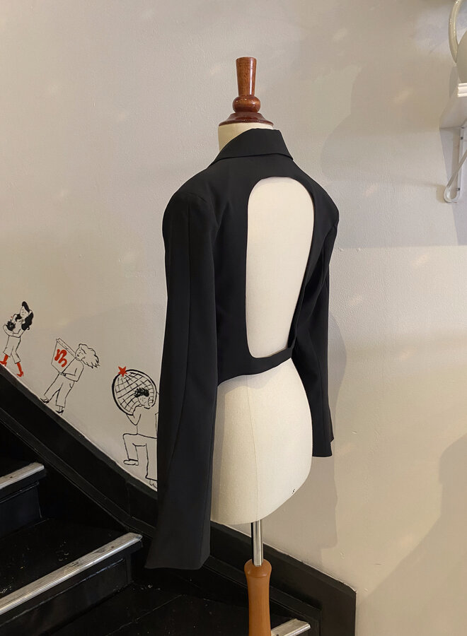 Backless Blazer - Black