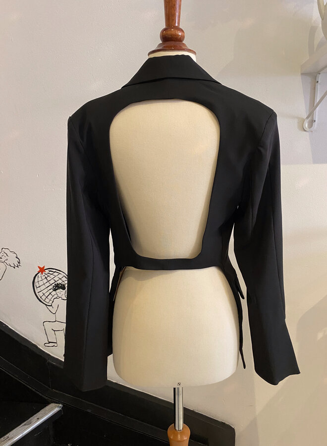 Backless Blazer - Black
