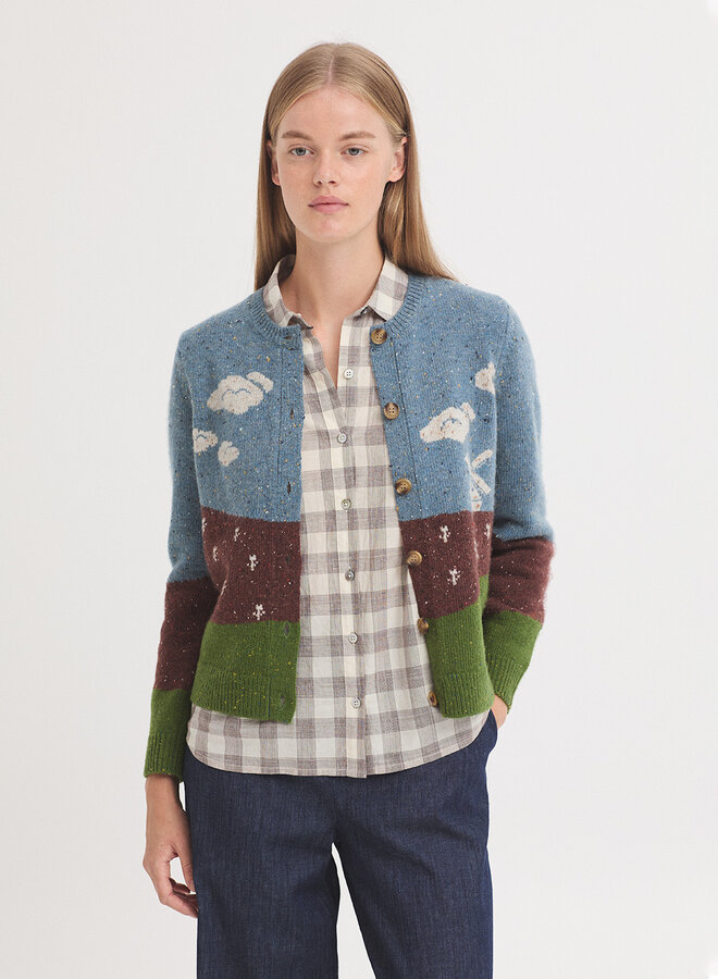 Nice Things - Holland Landscape Jacket - Shiny Blue