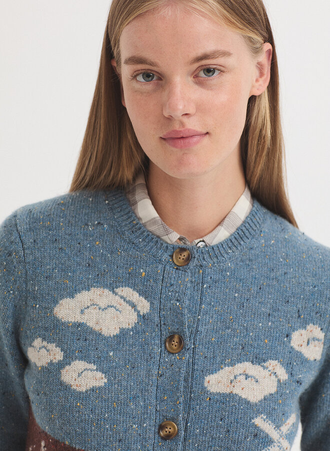Nice Things - Holland Landscape Jacket - Shiny Blue
