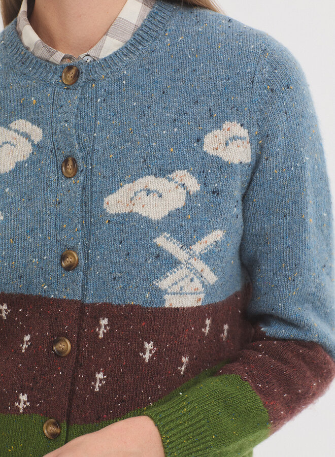 Nice Things - Holland Landscape Jacket - Shiny Blue