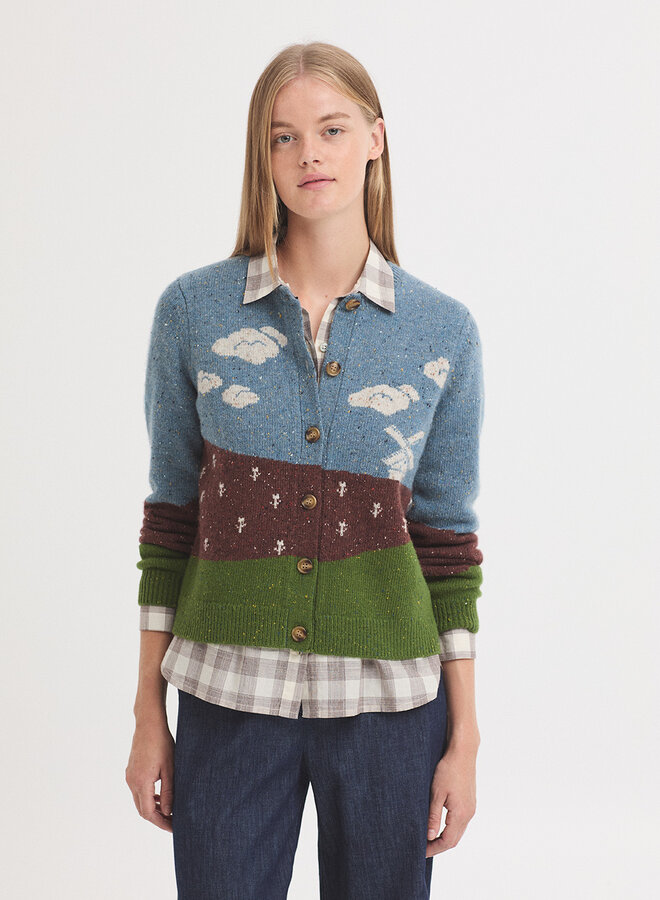 Nice Things - Holland Landscape Jacket - Shiny Blue