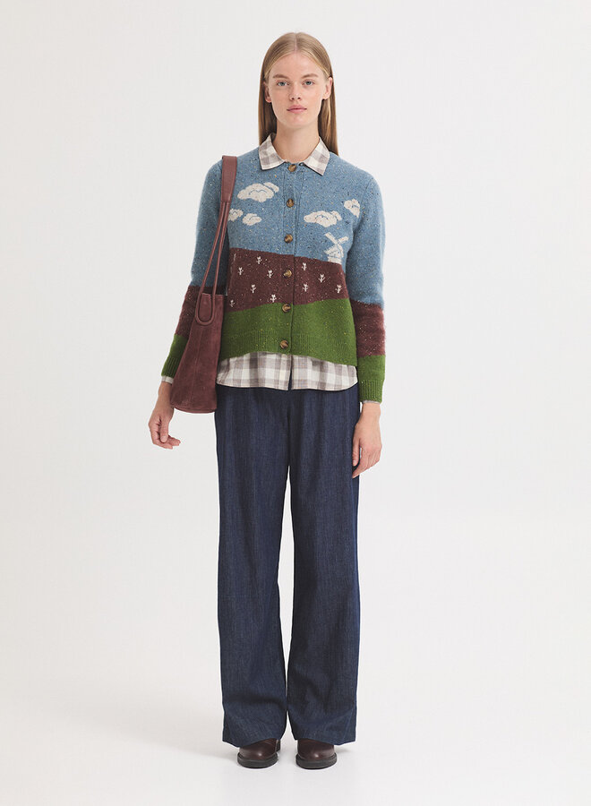 Nice Things - Holland Landscape Jacket - Shiny Blue