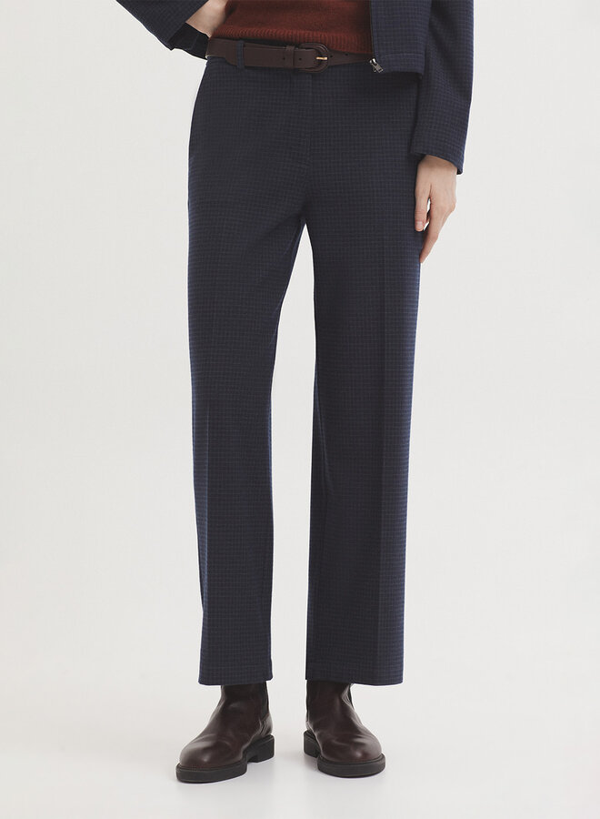 Nice Things - Window Checked Pants - Navy