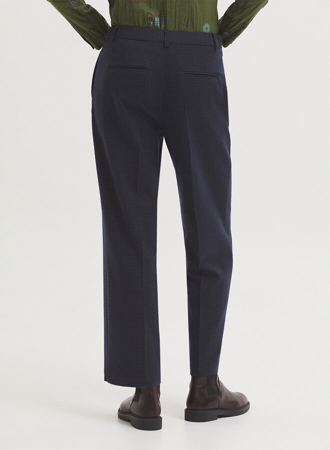 Nice Things - Window Checked Pants - Navy