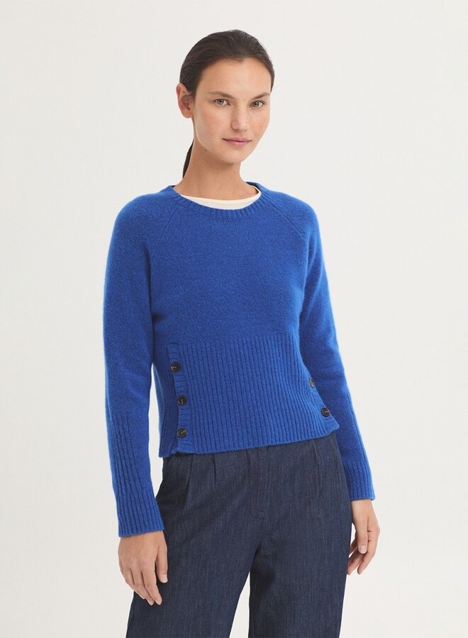 Nice Things - Short Lambswool Sweater - Royal Blue