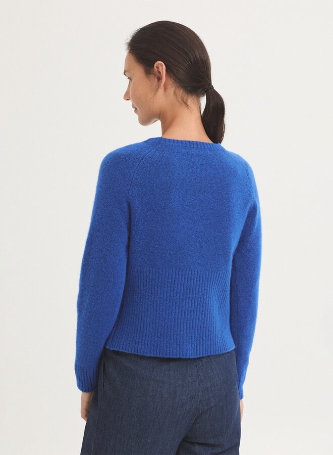 Nice Things - Short Lambswool Sweater - Royal Blue