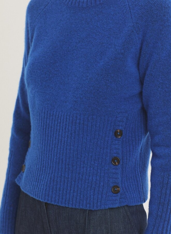 Nice Things - Short Lambswool Sweater - Royal Blue