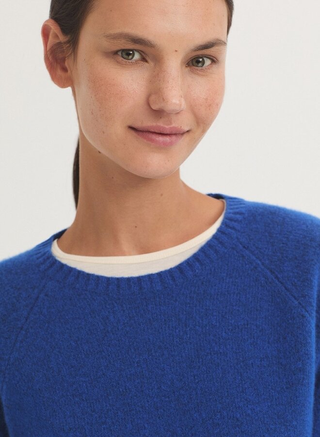 Nice Things - Short Lambswool Sweater - Royal Blue