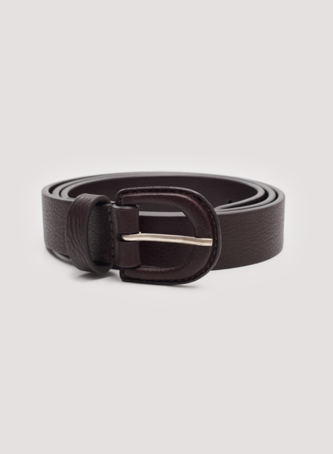 Nice Things - Lined Buckle Belt - Chestnut