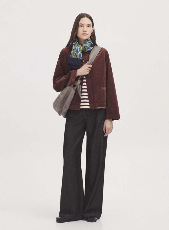 Nice Things - "Tulips Garden" Scarf - Navy