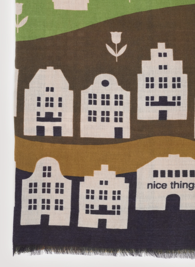 Nice Things - "Dutch Landscape" Scarf - Intense Yellow