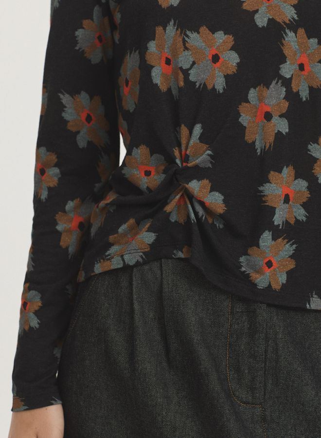 Nice Things - "Animal Flower" Perkins Collar - Black
